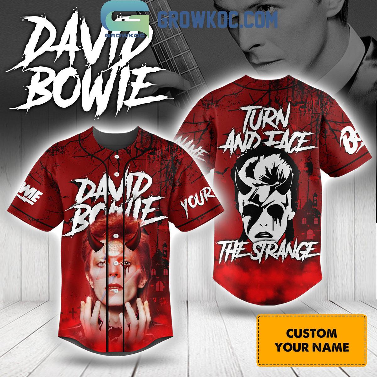 David Bowie Turn And Face The Strange Personalized Baseball Jersey Unisex T-shirt, Sweatshirt, Hoodie, Long Sleeve Tee - T-Shirt, Sweatshirt, Hoodie