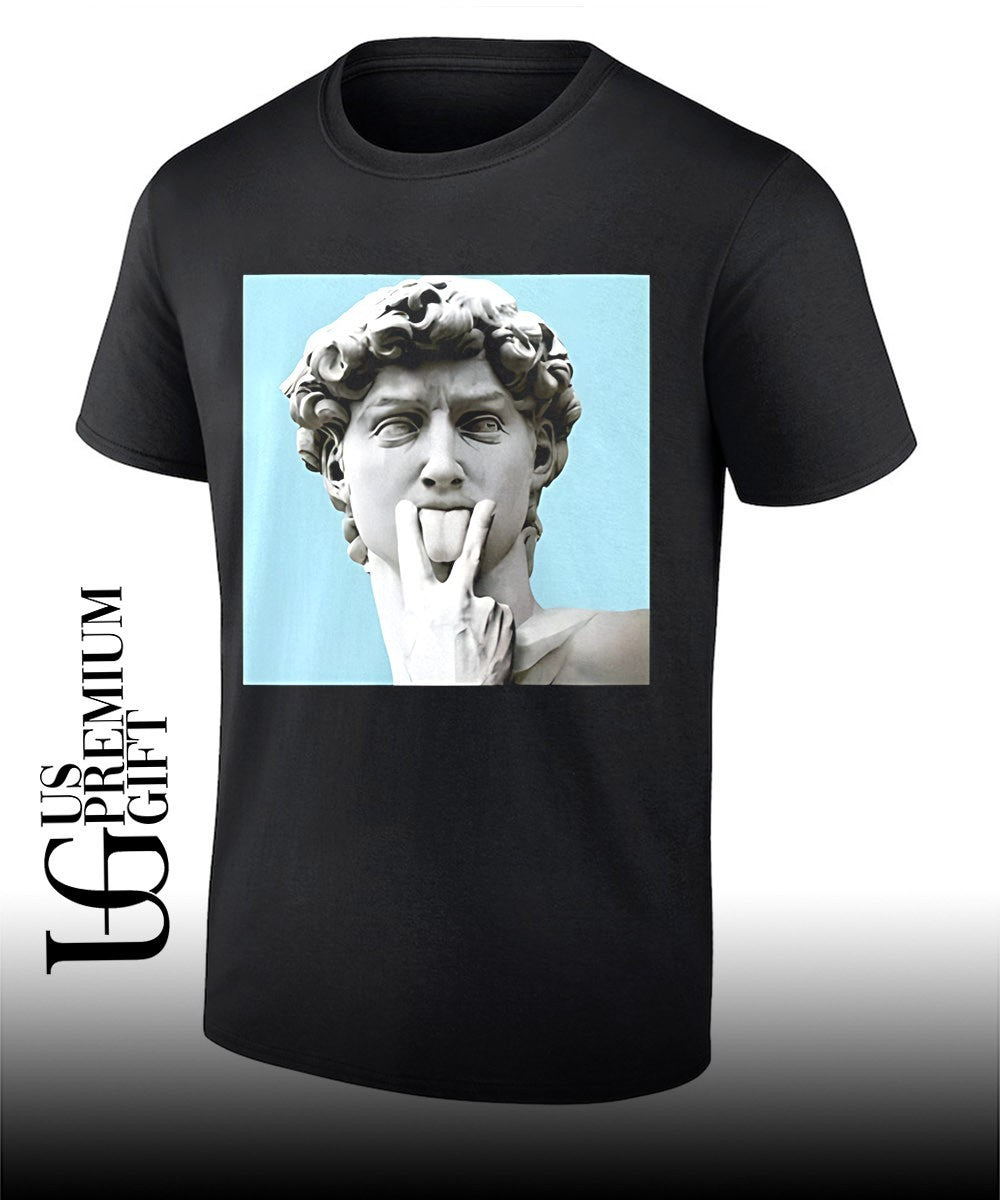 David Head Sculpture Tongue Out shirt Unisex T-shirt, Sweatshirt, Hoodie, Long Sleeve Tee - T-Shirt, Sweatshirt, Hoodie