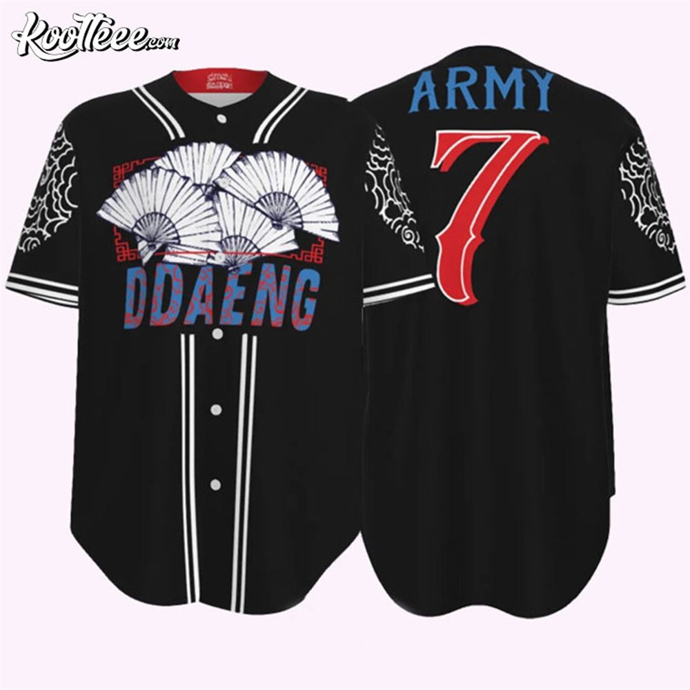 Ddaeng BTS Army Kpop Baseball Jersey Unisex T-shirt, Sweatshirt, Hoodie, Long Sleeve Tee - T-Shirt, Sweatshirt, Hoodie