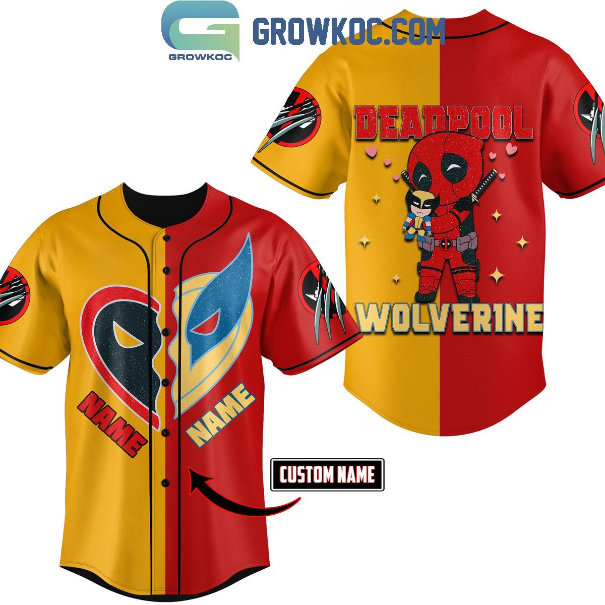 Deadpool And Wolverine True Love 2024 Personalized Baseball Jersey Unisex T-shirt, Sweatshirt, Hoodie, Long Sleeve Tee - T-Shirt, Sweatshirt, Hoodie
