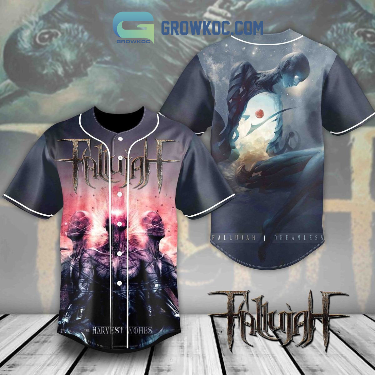 Deathcore Dreamless Fallujah Personalized Baseball Jersey Unisex T-shirt, Sweatshirt, Hoodie, Long Sleeve Tee - T-Shirt, Sweatshirt, Hoodie