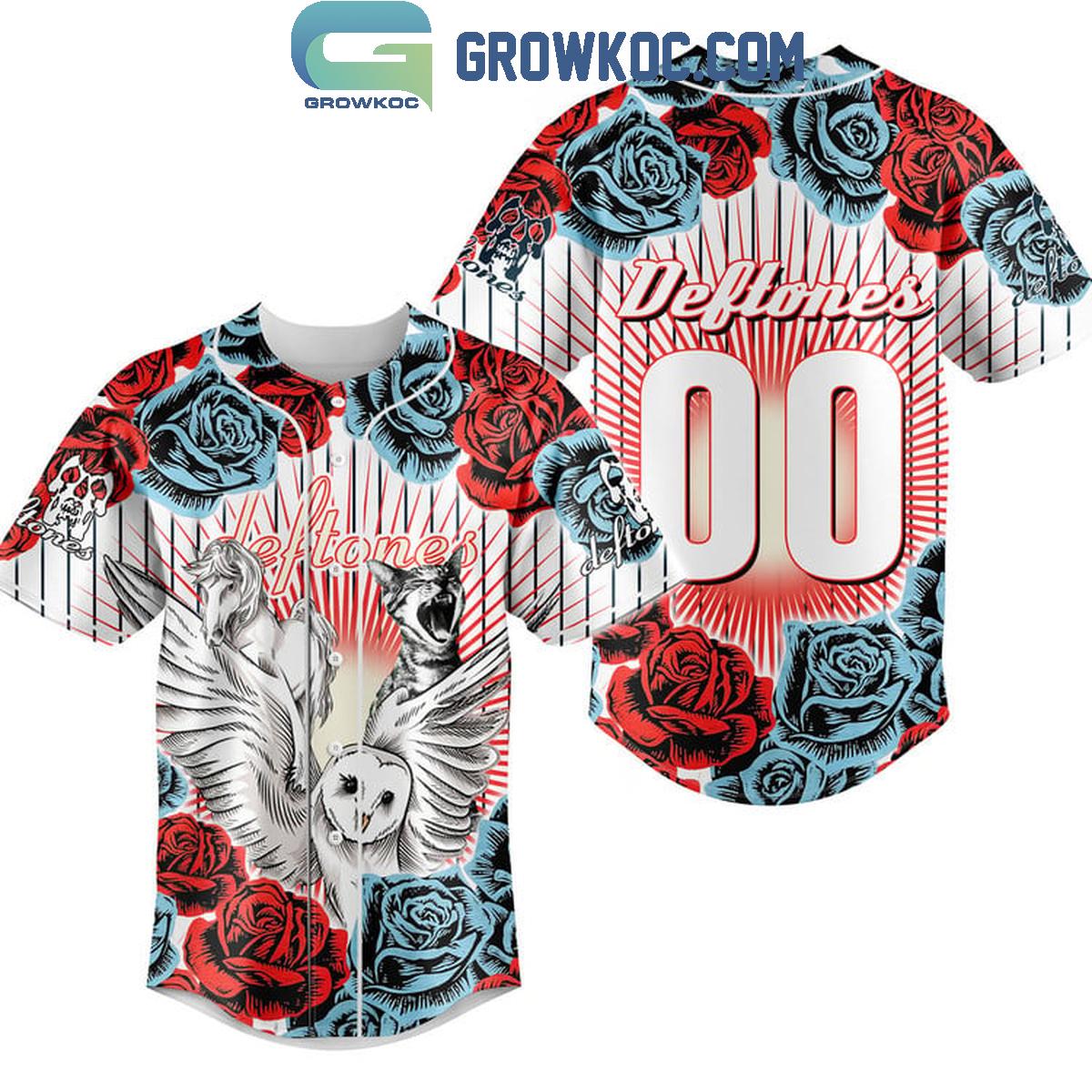 Deftones Diamond Eyes Roses Personalized Baseball Jersey Unisex T-shirt, Sweatshirt, Hoodie, Long Sleeve Tee - T-Shirt, Sweatshirt, Hoodie