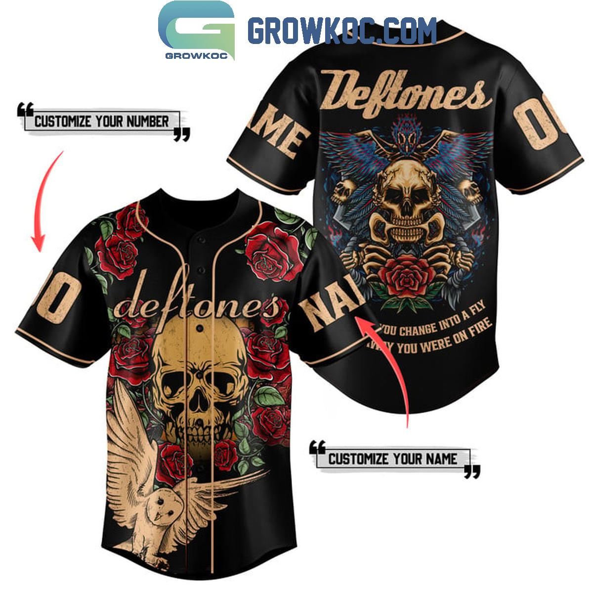 Deftones I Watched You Change Into A Fly Personalized Baseball Jersey Unisex T-shirt, Sweatshirt, Hoodie, Long Sleeve Tee - T-Shirt, Sweatshirt, Hoodie