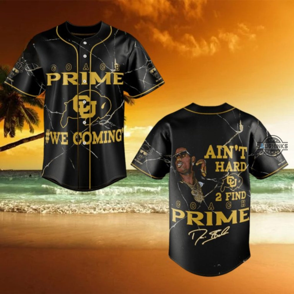 Deion Sanders Baseball Jersey Shirt All Over Printed New York Yankees Baseball Uniforms Football Coach Prime Aint Hard 2 Find Shirts - T-Shirt, Sweatshirt, Hoodie