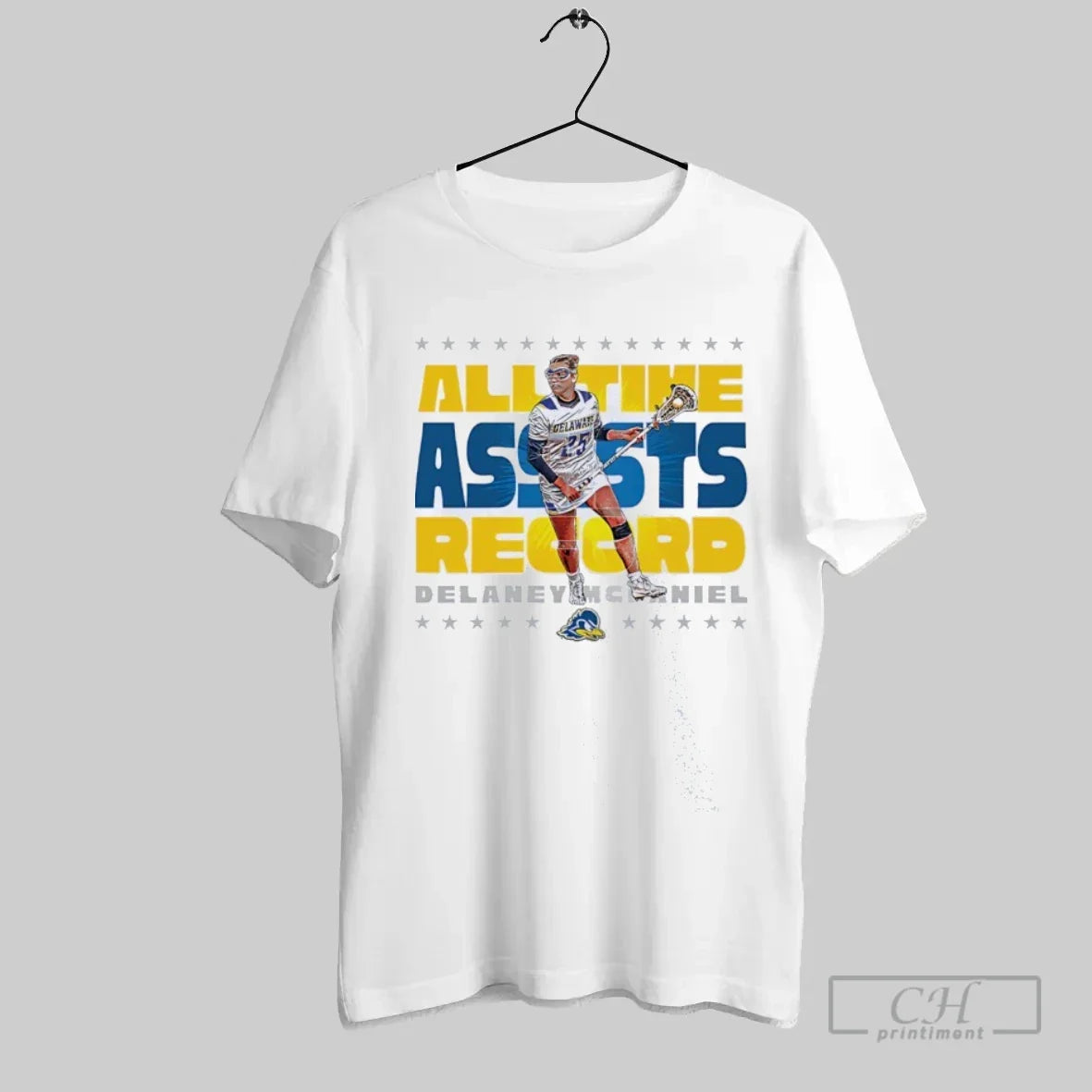 Delaney Mcdaniel All Time Assists Record Delaware Blue Hens Safety Lacrosse T-Shirts, Hoodie, Sweatshirt - T-Shirt, Sweatshirt, Hoodie