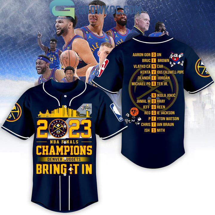 Denver Nuggets 2023 NBA Finals Champions Midnight Blue Design Baseball Jersey Unisex T-shirt, Sweatshirt, Hoodie, Long Sleeve Tee - T-Shirt, Sweatshirt, Hoodie