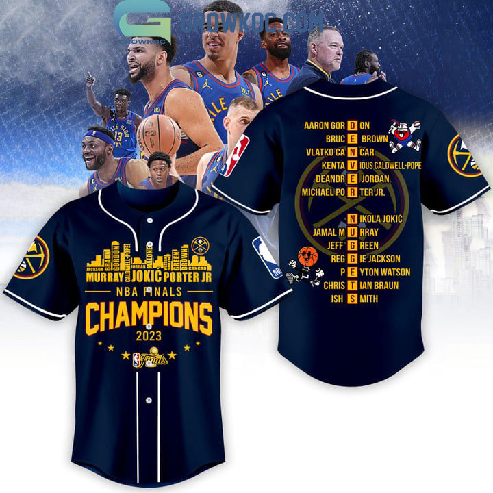 Denver Nuggets Finals Champions City Of Champions 2023 Midnight Blue Design Baseball Jersey - T-Shirt, Sweatshirt, Hoodie