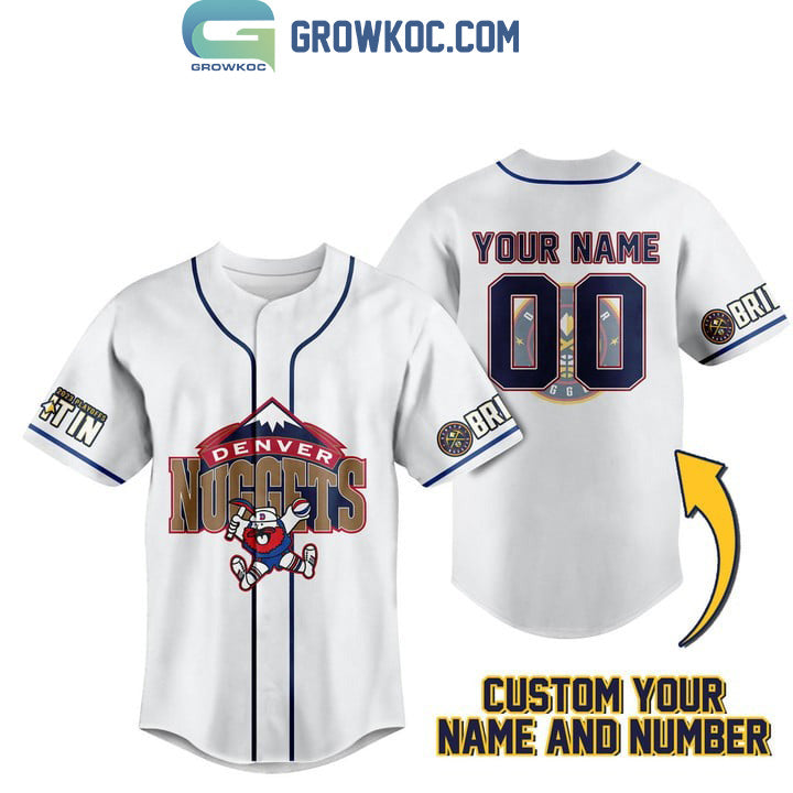 Denver Nuggets Personalized 2023 Playoffs Baseball Jersey Unisex T-shirt, Sweatshirt, Hoodie, Long Sleeve Tee - T-Shirt, Sweatshirt, Hoodie