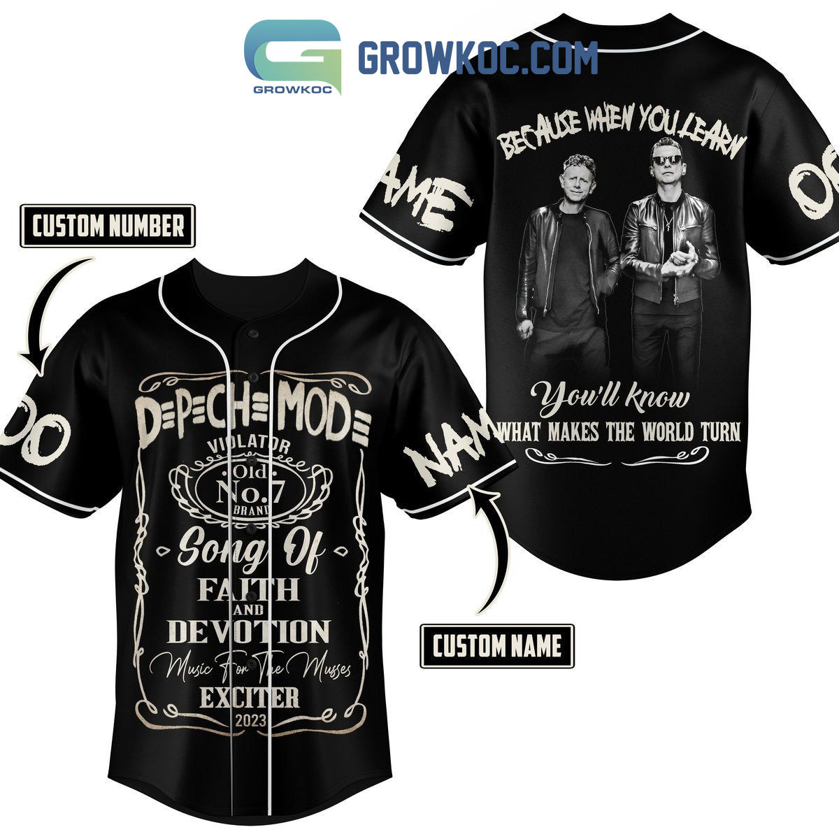 Depeche Mode Music For The Musses Exciter 2023 Personalized Baseball Jersey Unisex T-shirt, Sweatshirt, Hoodie, Long Sleeve Tee - T-Shirt, Sweatshirt, Hoodie