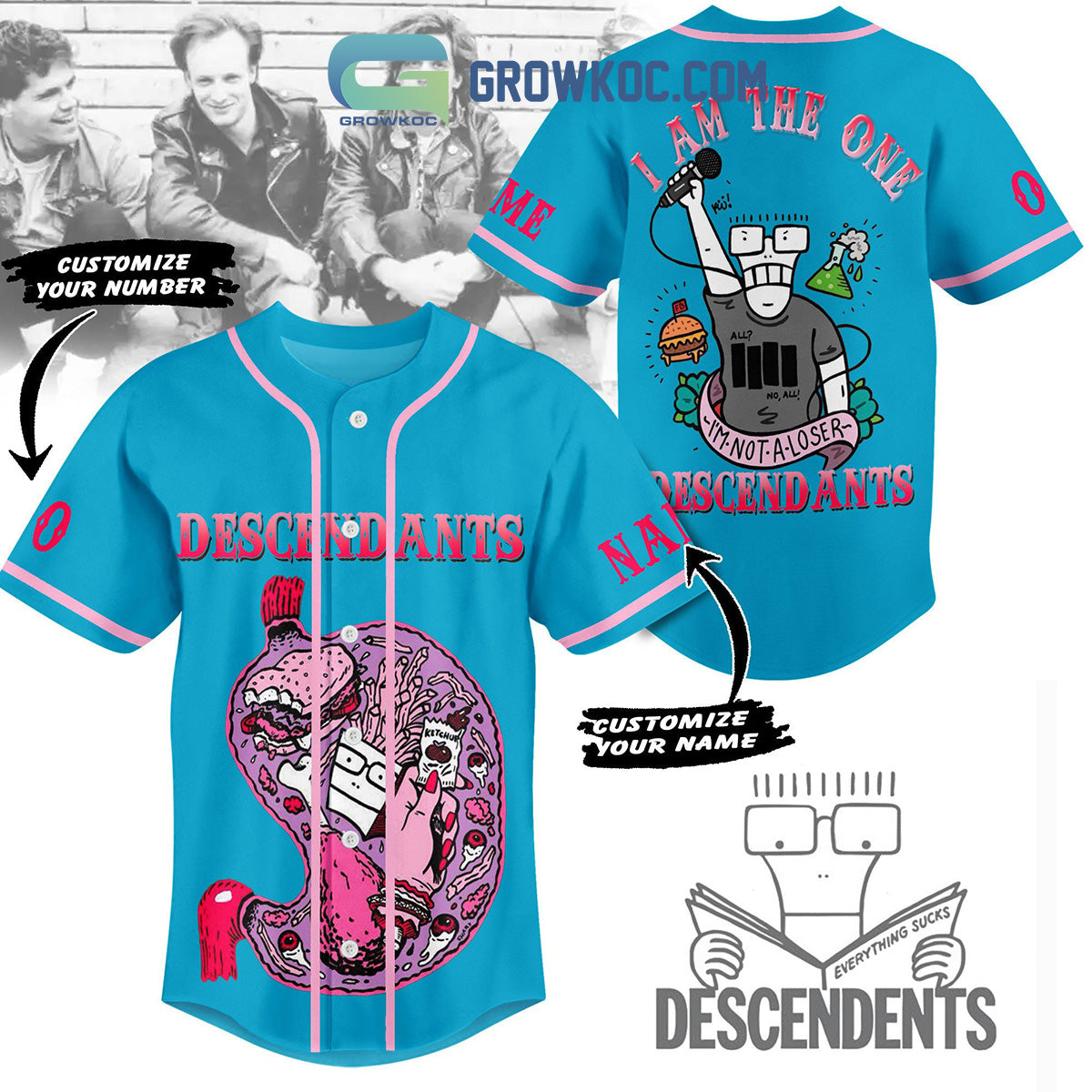 Descendents I Am The One Descendants Personalized Baseball Jersey Unisex T-shirt, Sweatshirt, Hoodie, Long Sleeve Tee - T-Shirt, Sweatshirt, Hoodie
