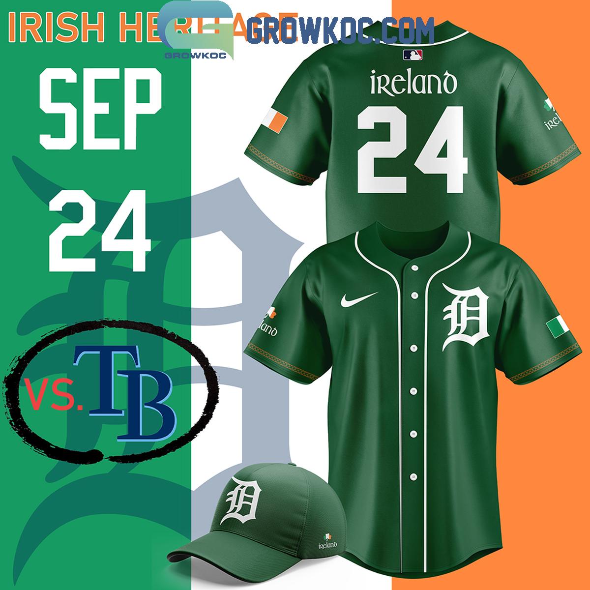 Detroit Tigers 2024 Irish Heritage Baseball Jersey Unisex T-shirt, Sweatshirt, Hoodie, Long Sleeve Tee - T-Shirt, Sweatshirt, Hoodie