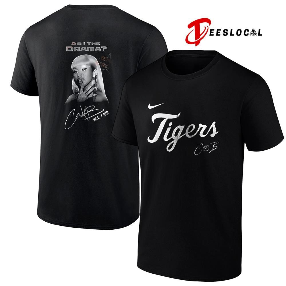 Detroit Tigers Cardi B Am I The Drama album signature portrait shirt Unisex T-shirt, Sweatshirt, Hoodie, Long Sleeve Tee - T-Shirt, Sweatshirt, Hoodie