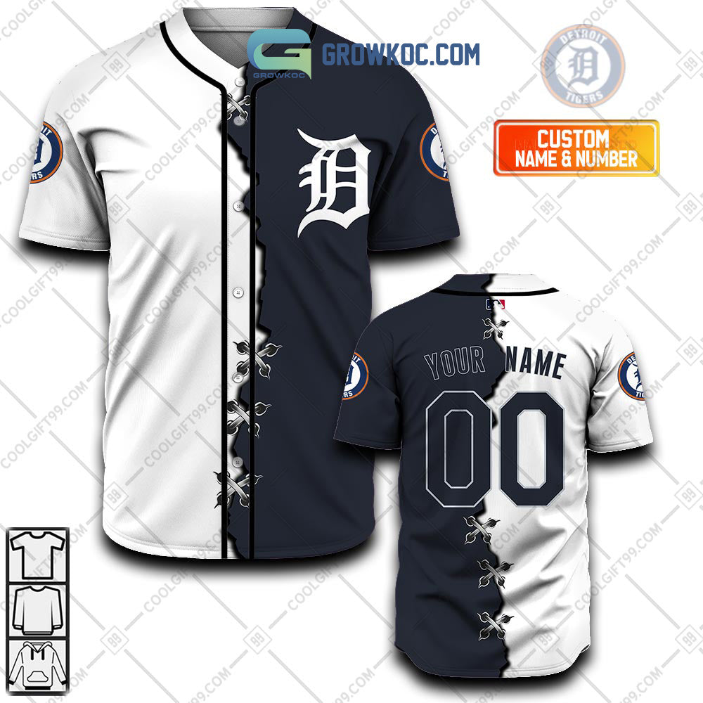Detroit Tigers MLB Personalized Mix Baseball Jersey Unisex T-shirt, Sweatshirt, Hoodie, Long Sleeve Tee - T-Shirt, Sweatshirt, Hoodie