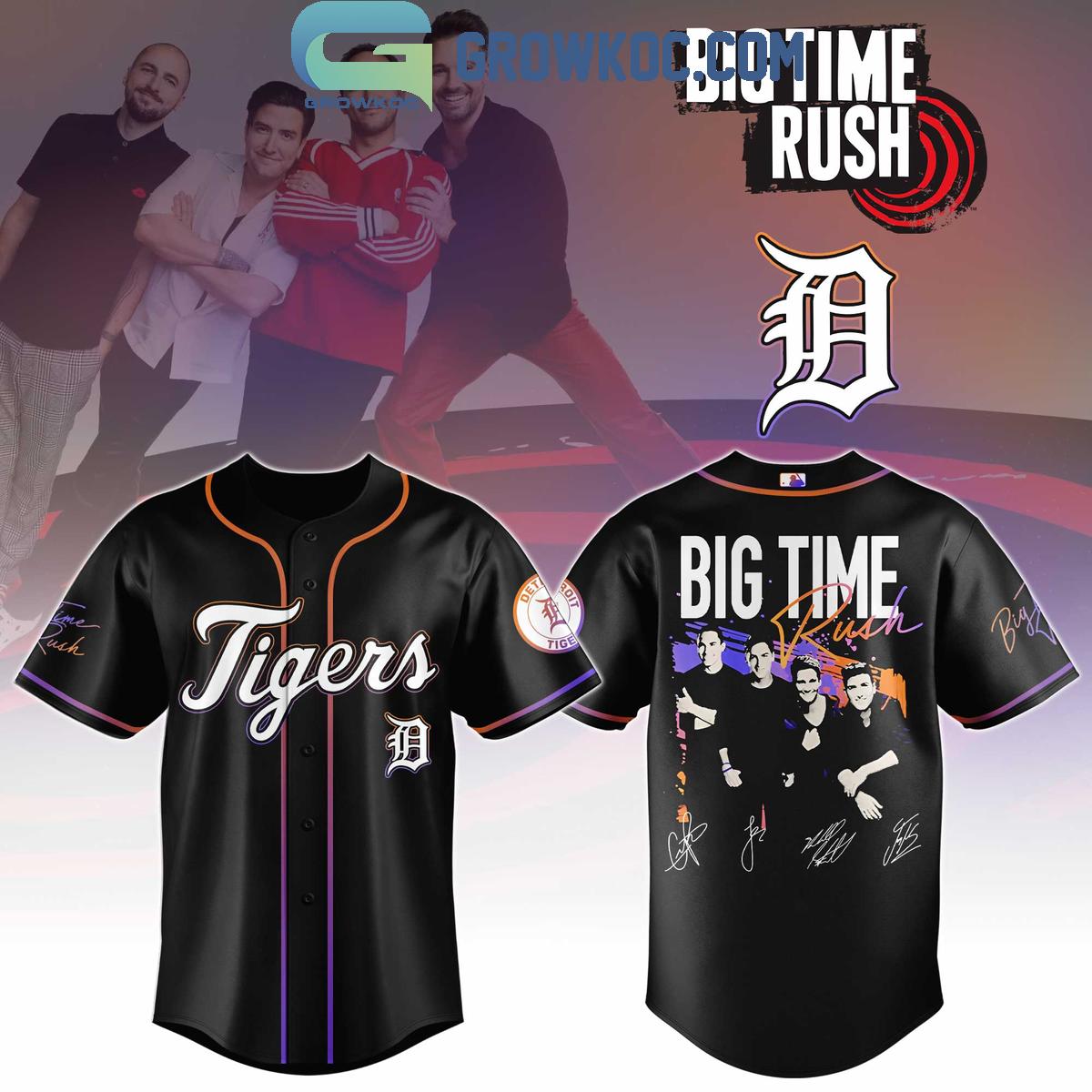 Detroit Tigers x Big Time Rush Tour 2025 Baseball Jersey Unisex T-shirt, Sweatshirt, Hoodie, Long Sleeve Tee - T-Shirt, Sweatshirt, Hoodie