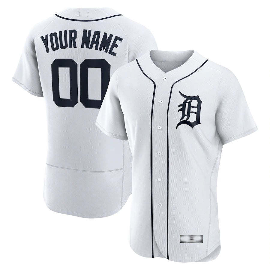 Custom Detroit Tigers White Official Authentic Custom Jersey Baseball Jerseys baseball jersey product view 1