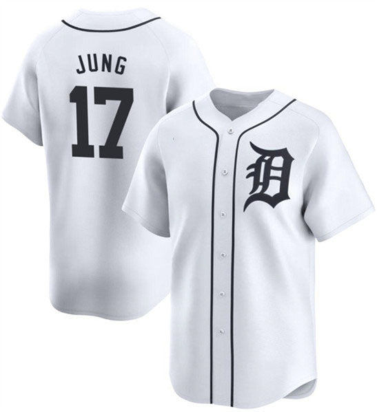 Detroit Tigers #17 Jace Jung White 2024 Home Limited Stitched Baseball Jersey baseball jersey product view 1