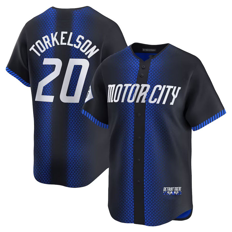 Detroit Tigers #20 Spencer Torkelson 2024 City Connect Limited Jersey - Navy Baseball Jerseys baseball jersey product view 1