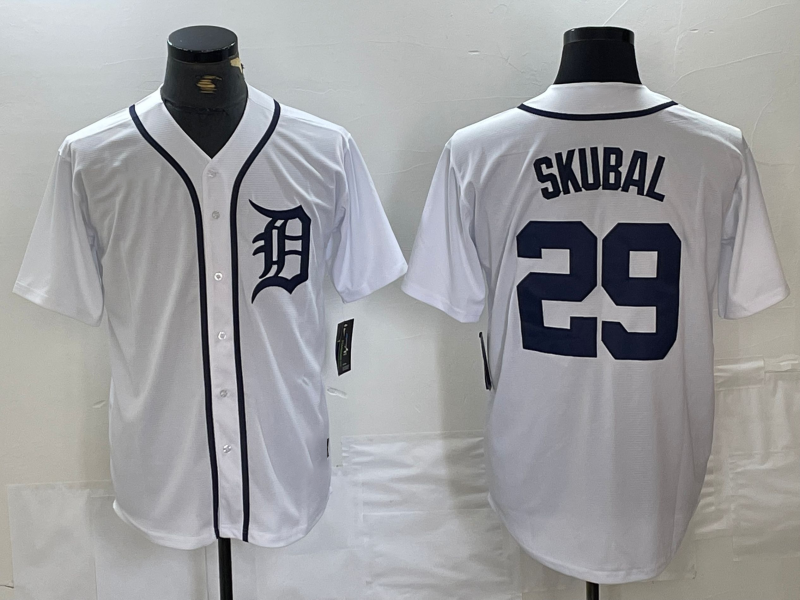 Detroit Tigers #29 Tarik Skubal White Cool Base Stitched Baseball Jerseys baseball jersey product view 1