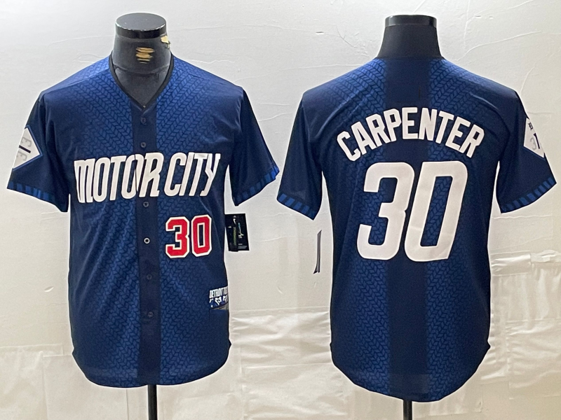 Detroit Tigers #30 Kerry Carpenter Number 2024 Navy City Connect Cool Base Limited Stitched Baseball Jerseys baseball jersey product view 1