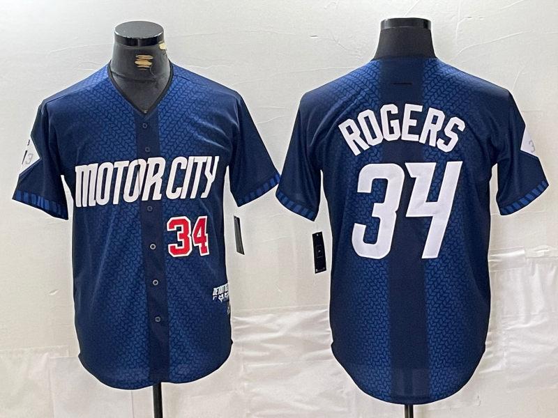 Detroit Tigers #34 Jake Rogers 2024 Navy City Connect Cool Base Limited Stitched Baseball Jersey baseball jersey product view 1