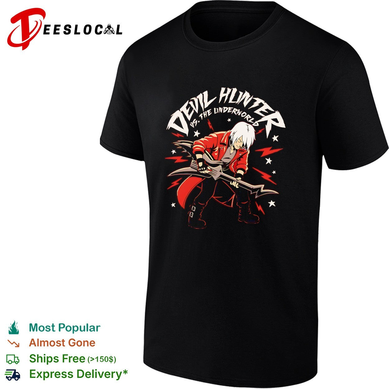 Devil Hunter Music Guitar Unisex T-shirt, Sweatshirt, Hoodie, Long Sleeve Tee - T-Shirt, Sweatshirt, Hoodie