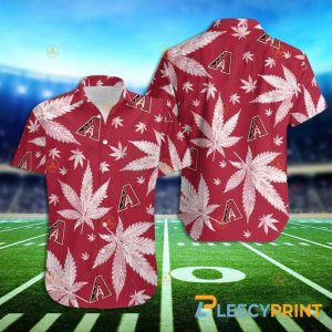 Diamondbacks Hawaiian Shirt, Arizona Diamondbacks Weed Pattern Hawaiian Shirts Unisex T-shirt, Sweatshirt, Hoodie, Long Sleeve Tee - T-Shirt, Sweatshirt, Hoodie