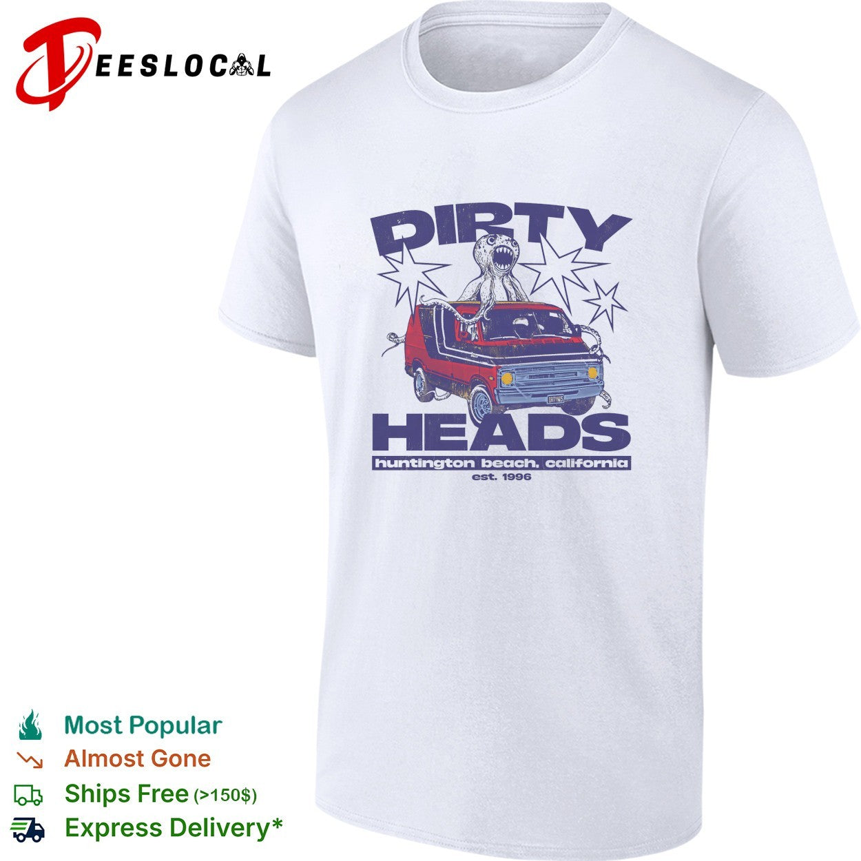 Dirty Heads Huntington Beach California shirt Unisex T-shirt, Sweatshirt, Hoodie, Long Sleeve Tee - T-Shirt, Sweatshirt, Hoodie