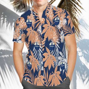Dodgers Blue Leaves Hawaiian Shirt, LA Dodgers Hawaiian Shirt Unisex T-shirt, Sweatshirt, Hoodie, Long Sleeve Tee - T-Shirt, Sweatshirt, Hoodie