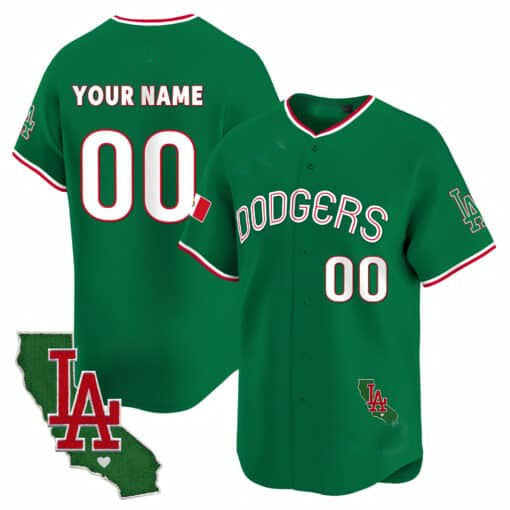 Custom Los Angeles Dodgers Mexico California Patch Vapor Premier Limited V3 ¨C All Stitched Baseball Jersey baseball jersey product view 2