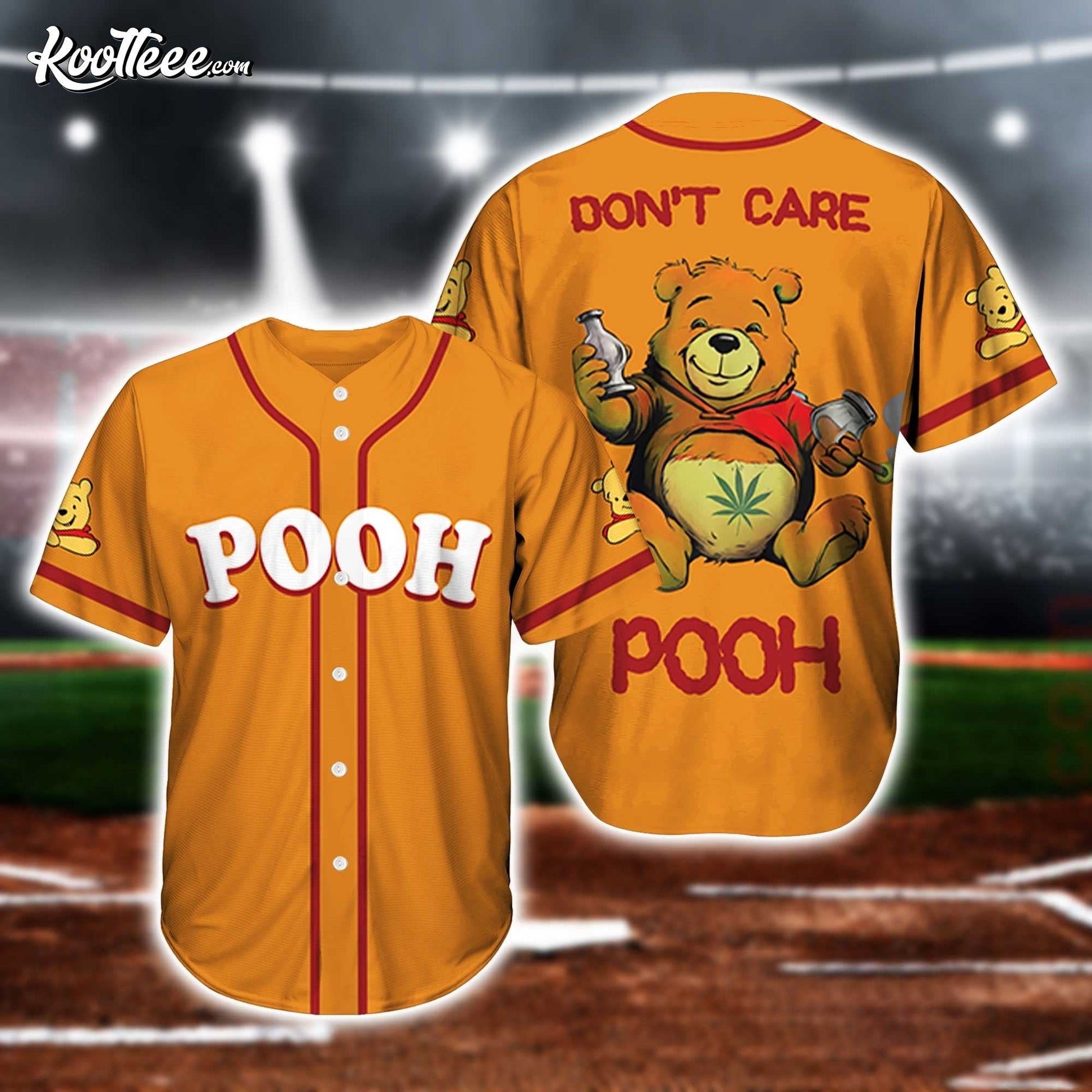 Dont Care Pooh Baseball Jersey Unisex T-shirt, Sweatshirt, Hoodie, Long Sleeve Tee - T-Shirt, Sweatshirt, Hoodie