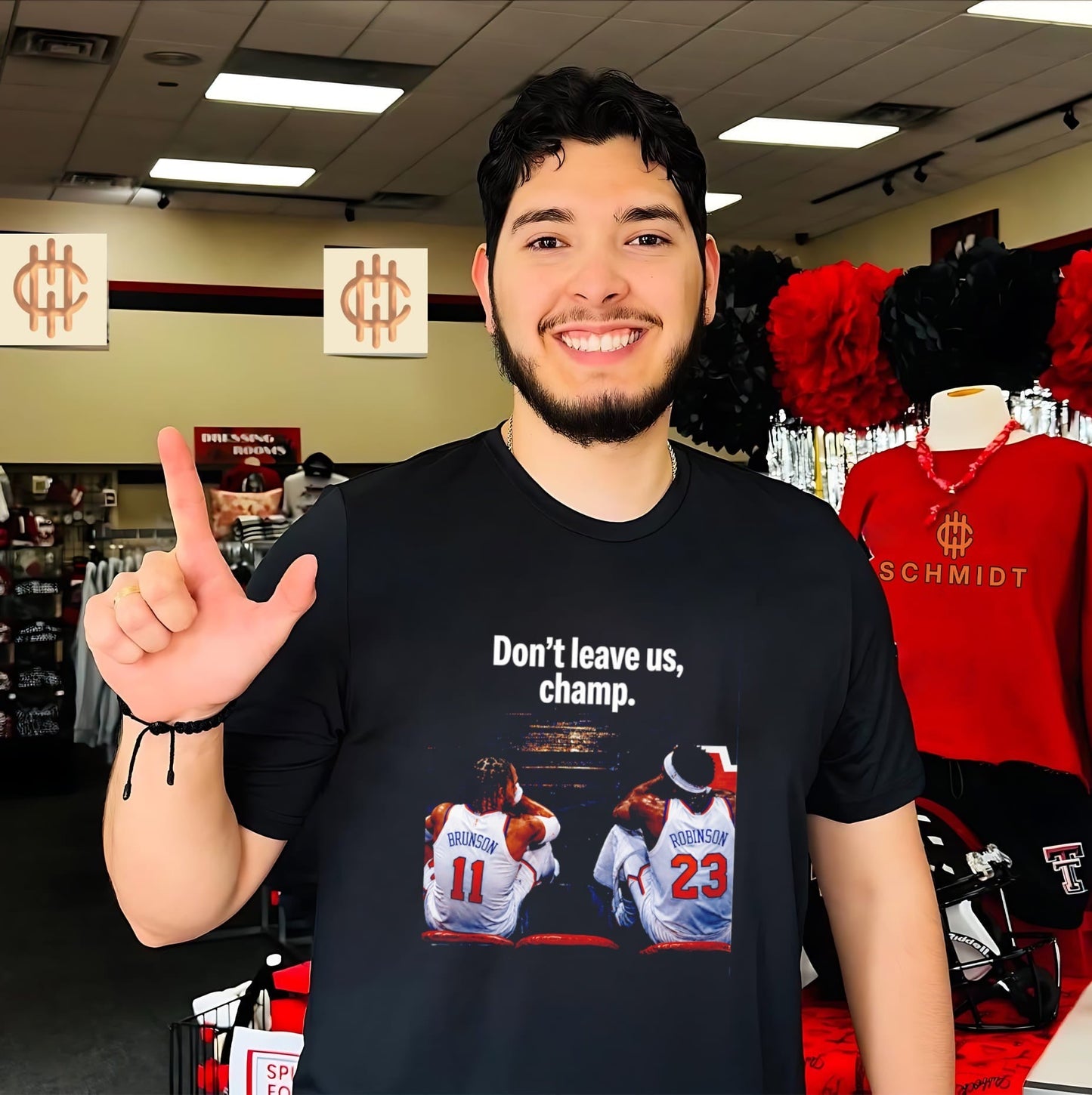 Dont Leave Us Champ Jalen Brunson and Mitchell Robinson NY Knicks shirt Unisex T-shirt, Sweatshirt, Hoodie, Long Sleeve Tee - T-Shirt, Sweatshirt, Hoodie