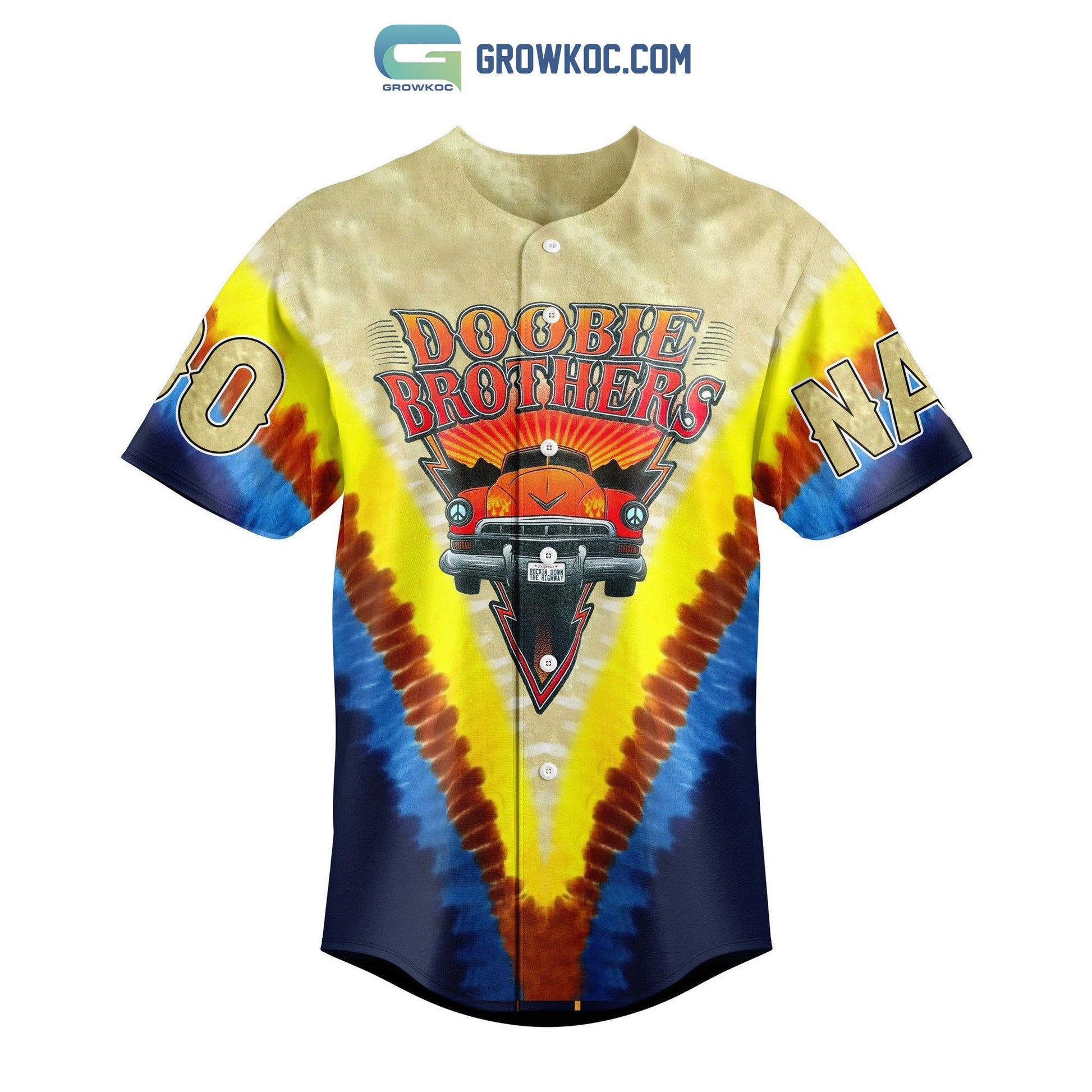 Doobie Brothers Rockin Down The Highway Personalized Baseball Jersey Unisex T-shirt, Sweatshirt, Hoodie, Long Sleeve Tee - T-Shirt, Sweatshirt, Hoodie