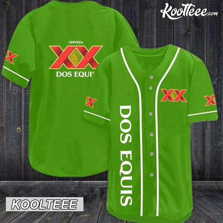 Dos Equis Green Baseball Jersey Unisex T-shirt, Sweatshirt, Hoodie, Long Sleeve Tee - T-Shirt, Sweatshirt, Hoodie