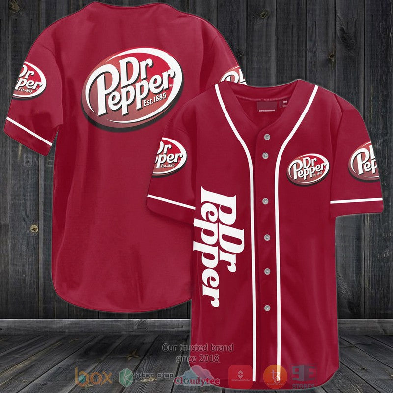 Dr Pepper Est 1885 red Baseball shirt Unisex T-shirt, Sweatshirt, Hoodie, Long Sleeve Tee - T-Shirt, Sweatshirt, Hoodie
