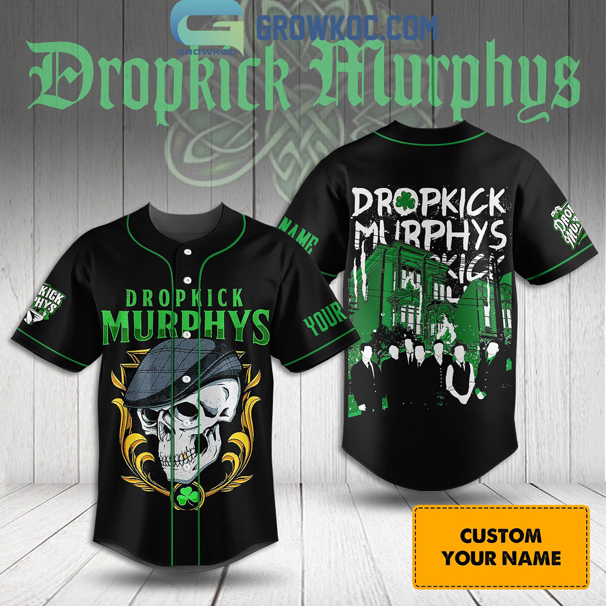 Dropkick Murphys Music Love Fan Personalized Baseball Jersey Unisex T-shirt, Sweatshirt, Hoodie, Long Sleeve Tee - T-Shirt, Sweatshirt, Hoodie