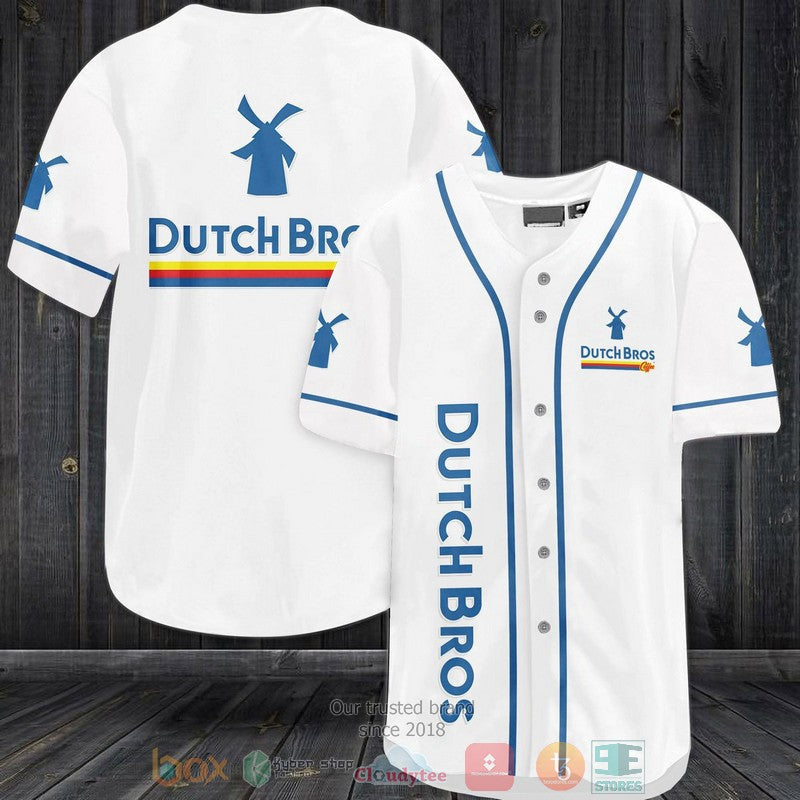 Dutch Bros Coffee white blue Baseball shirt Unisex T-shirt, Sweatshirt, Hoodie, Long Sleeve Tee - T-Shirt, Sweatshirt, Hoodie