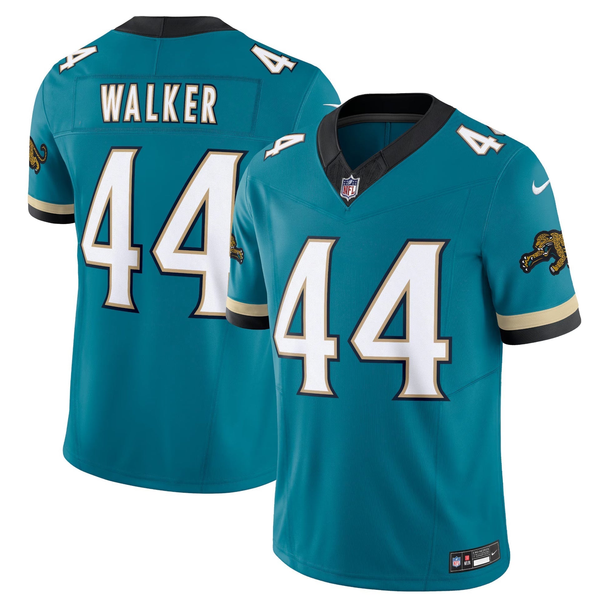 Jacksonville Jaguars Travon Walker Teal Prowler Throwback Vapor F.U.S.E. Limited Jersey football jersey product view 1