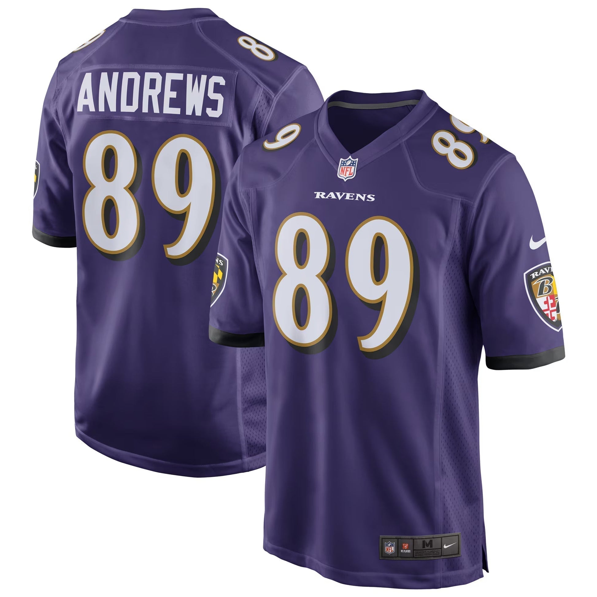 Baltimore Ravens Mark Andrews Purple Game Jersey football jersey product view 1