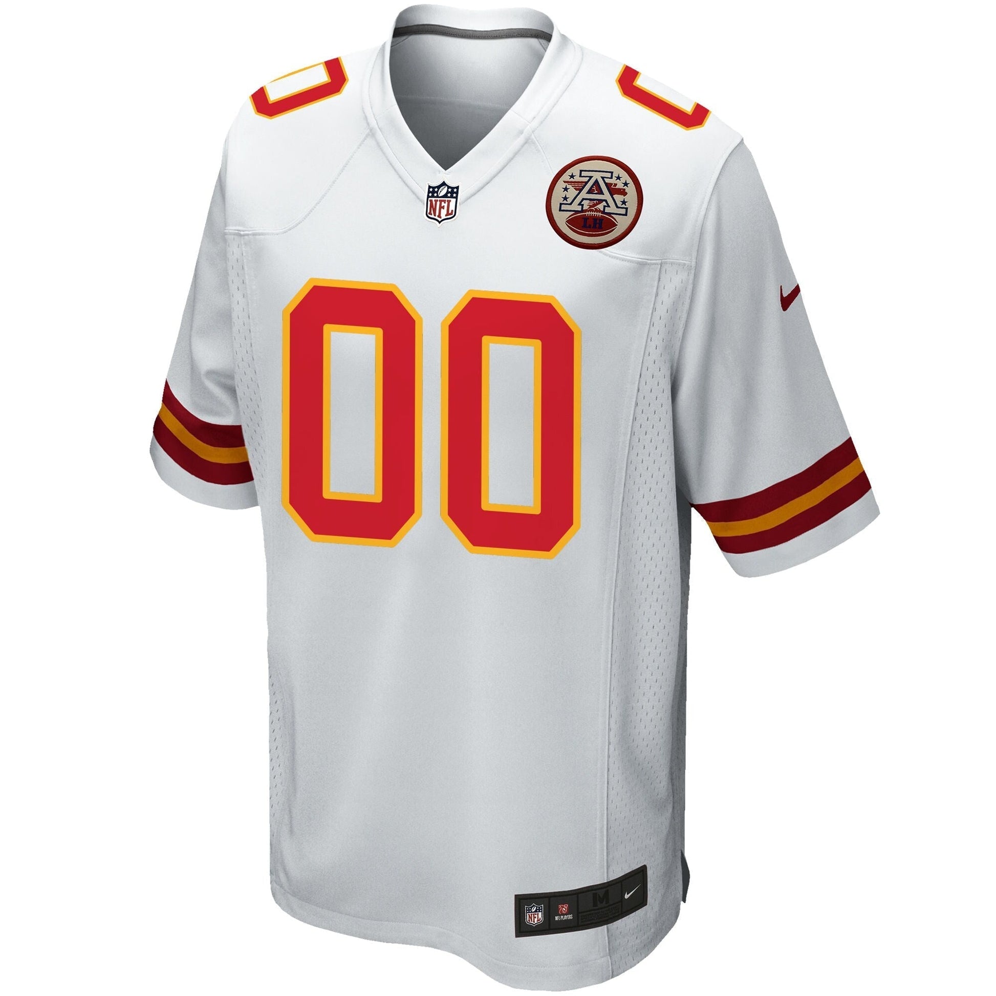 Kansas City Chiefs White Custom Game Jersey football jersey product view 1