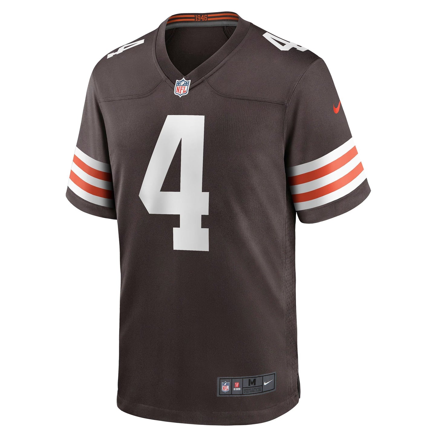 Cleveland Browns Deshaun Watson Brown Game Jersey football jersey product view 1