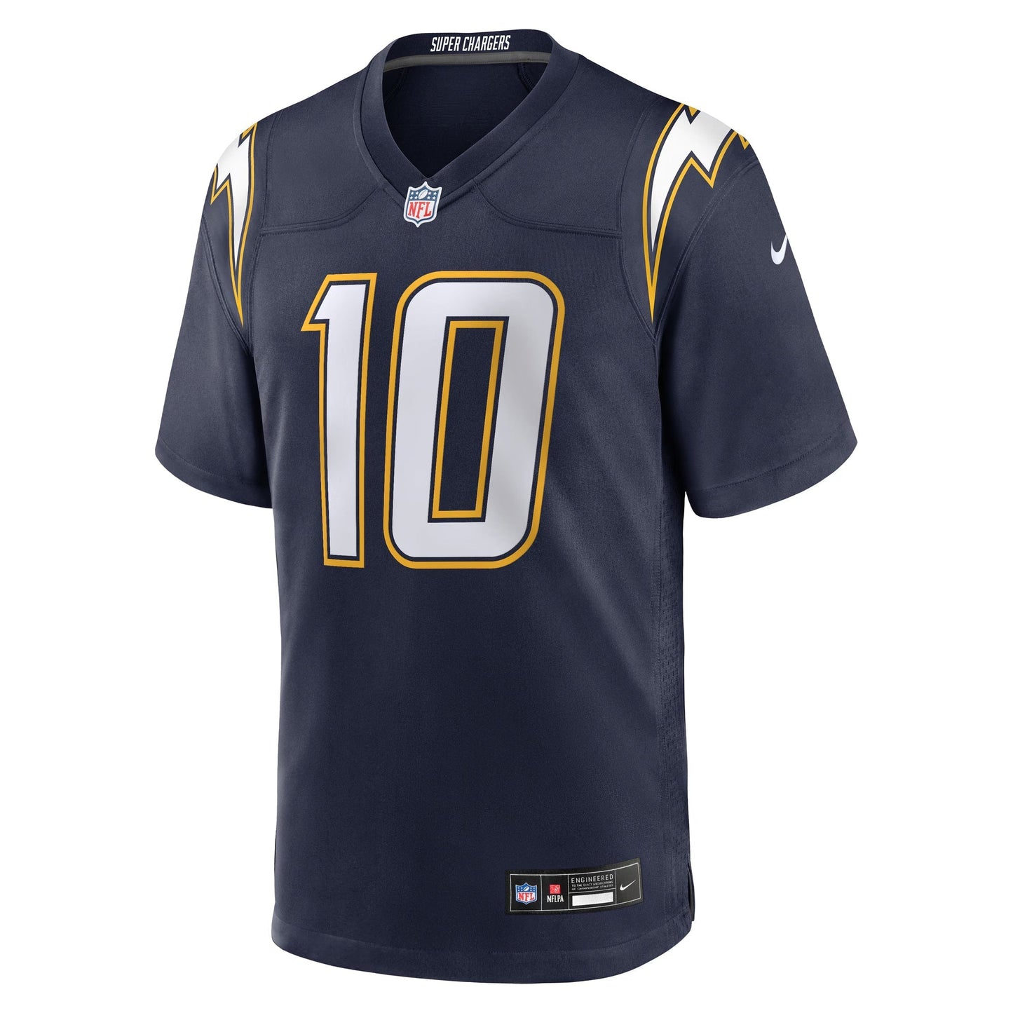 Los Angeles Chargers Justin Herbert Navy Alternate Super Chargers Game Player Jersey football jersey product view 2