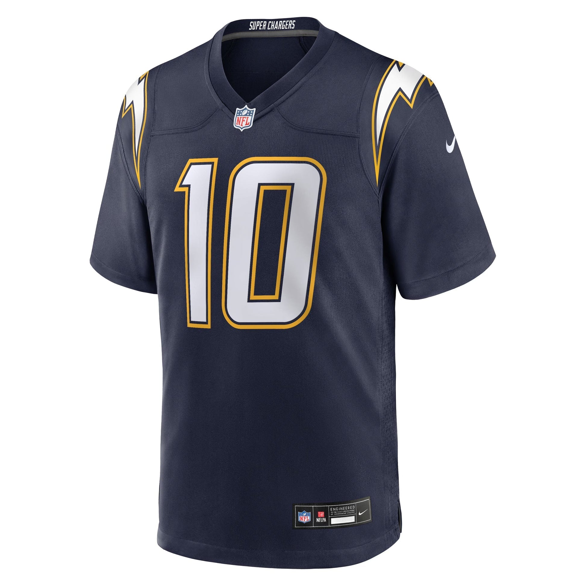 Los Angeles Chargers Justin Herbert Navy Alternate Super Chargers Game Player Jersey football jersey product view 2