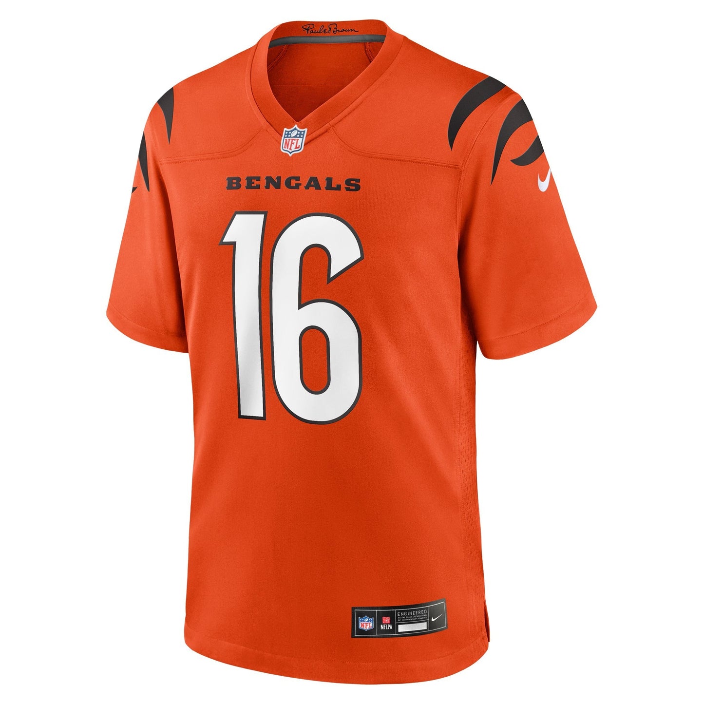 Cincinnati Bengals Joe Flacco Orange Alternate Game Jersey football jersey product view 1