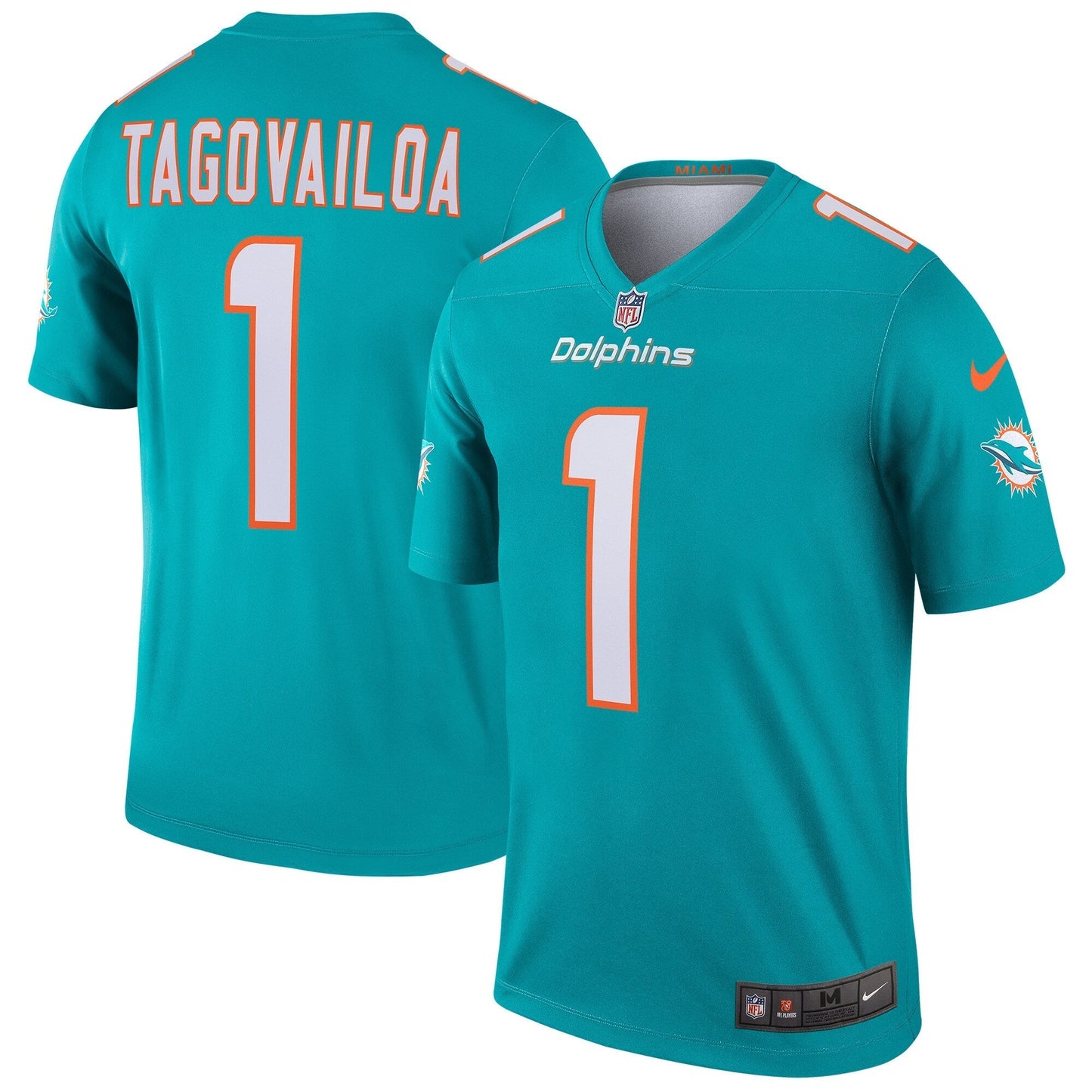 Miami Dolphins Tua Tagovailoa Aqua Legend Player Performance Top football jersey product view 1