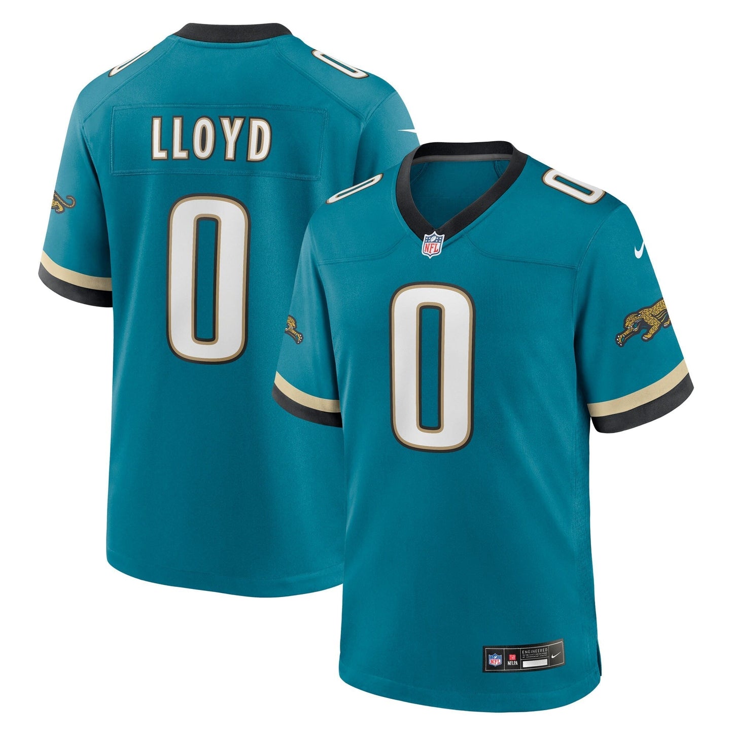 Jacksonville Jaguars Devin Lloyd Teal Alternate 2 Prowler Throwback Game Jersey football jersey product view 1