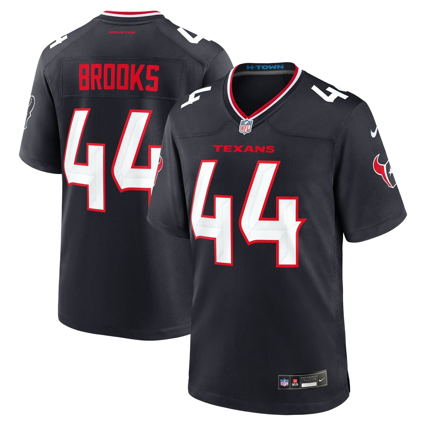 Houston Texans British Brooks Navy Team Game Jersey football jersey product view 1