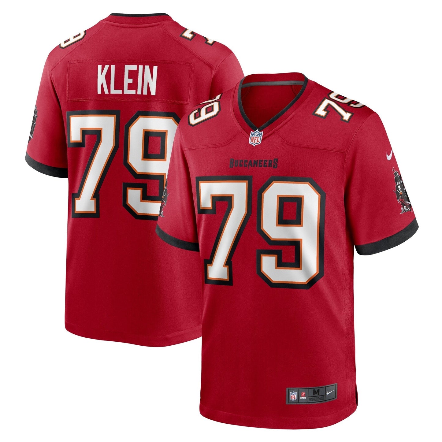 Tampa Bay Buccaneers Elijah Klein Red Game Jersey football jersey product view 1