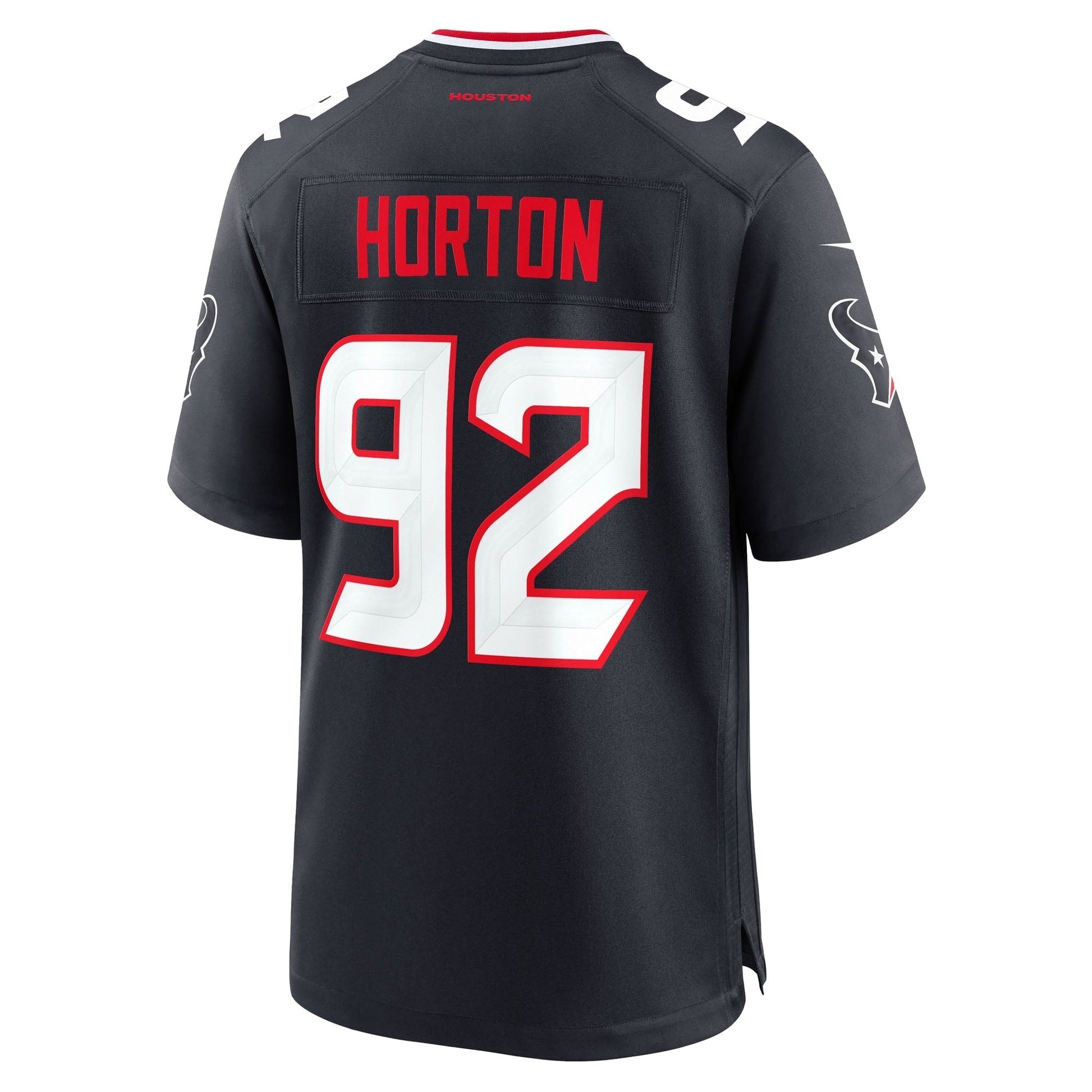 Houston Texans Dylan Horton Navy Team Game Jersey football jersey product view 2