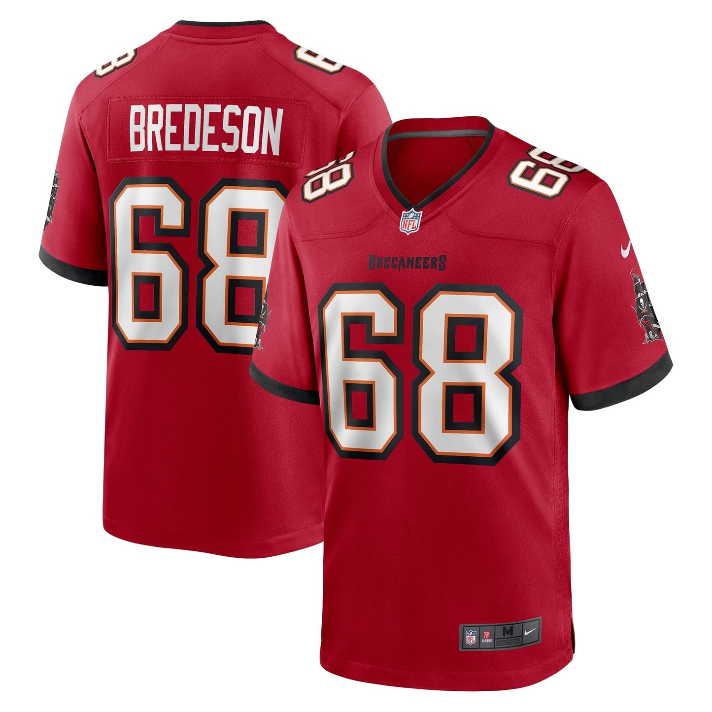 Tampa Bay Buccaneers Ben Bredeson Red Game Jersey football jersey product view 1