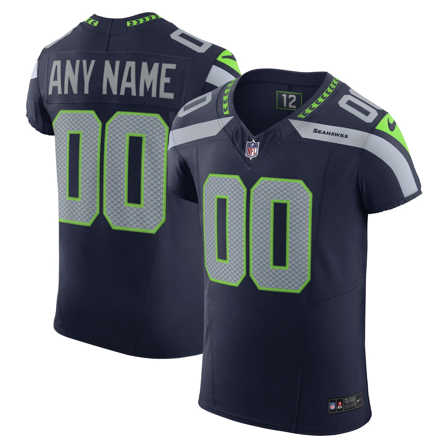 Seattle Seahawks College Navy Vapor F.U.S.E. Elite Custom Jersey football jersey product view 1